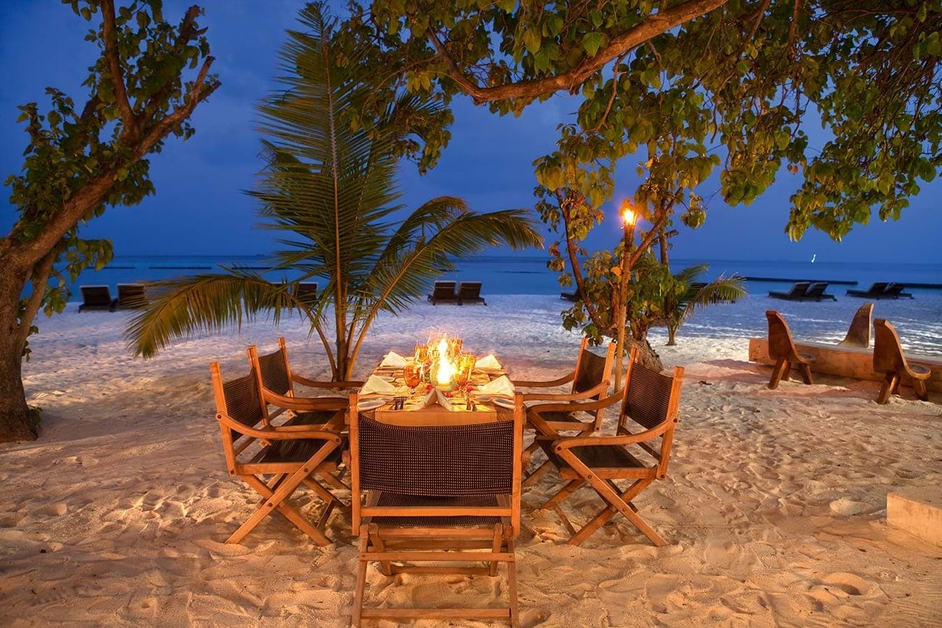 wine dinner in the Maldives