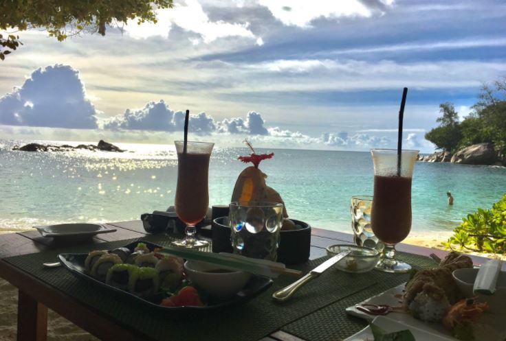 Lunch with a view at Constance Lemuria Seychelles